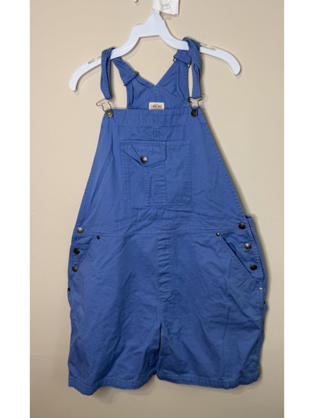 Vintage 90s Short Bib Overalls Shortalls Baggy Blue Streetwewar